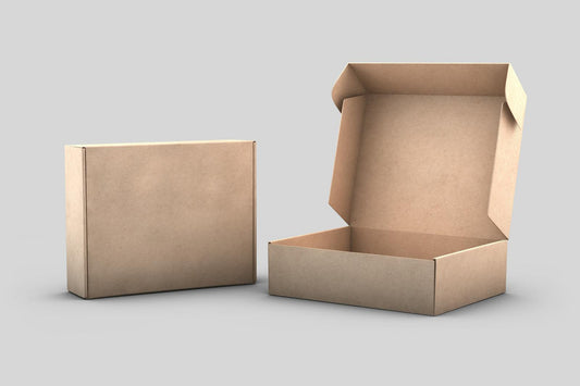 Two cardboard boxes side by side as material comparison