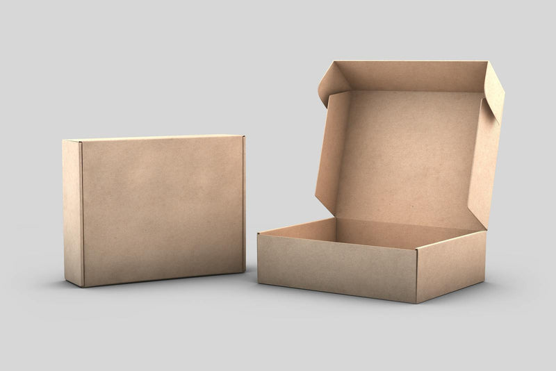 Two cardboard boxes side by side as material comparison